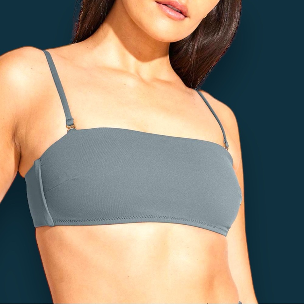 NWT Vitamin A Cali High Leg Bottoms and Mila Bandeau Top in Sea Green. Size 8/M - Picture 15 of 15